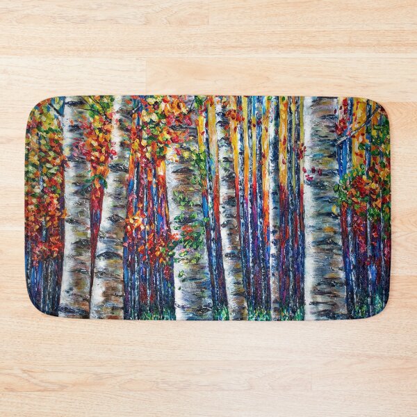 Item preview, Autumn Birch Symphony - impressionistic Palette Knife designed and sold by Rocky Mountain Artistry.