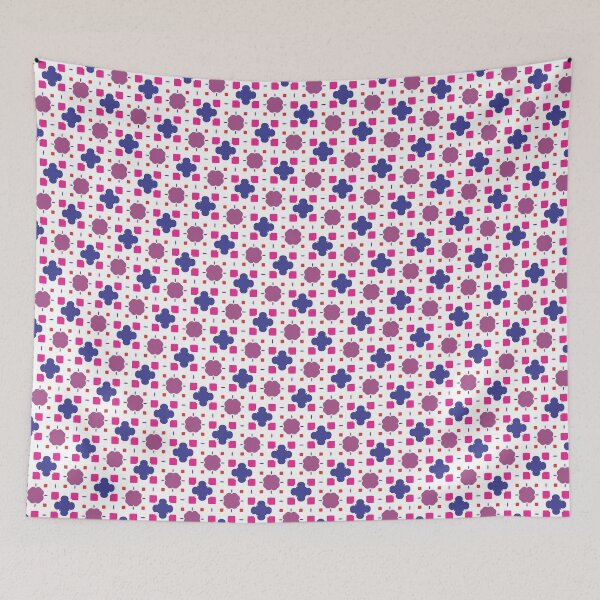 Item preview, A pattern of small pink and blue stars and squares designed and sold by johndesign88.