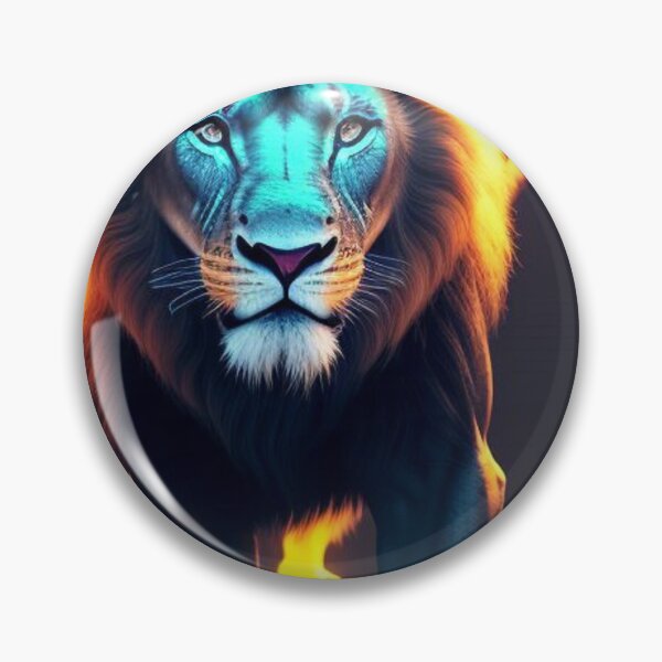 Artikelvorschau, Vibrant Neon Lion - Electrifying Glow Art on Redbubble entworfen und verkauft von craftyblinders9.