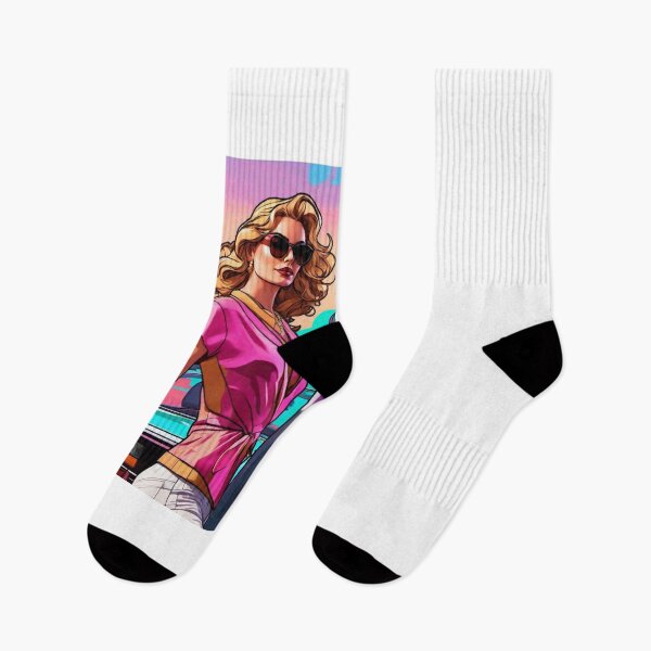 Item preview, Man and Woman With Vaporwave Style on the Beach designed and sold by kylmllr101684.