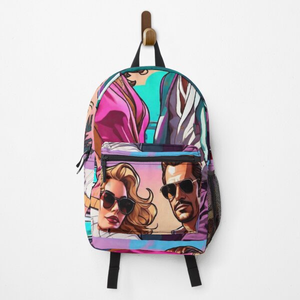 Item preview, Man and Woman With Vaporwave Style on the Beach designed and sold by kylmllr101684.