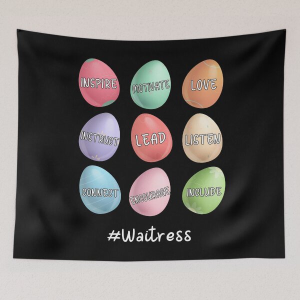 Item preview, Inspire Love Lead Waitress Christians Eggs Funny Easter designed and sold by MobyStickers.
