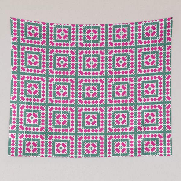 Item preview, A pattern of pink and green squares designed and sold by johndesign88.