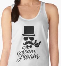 Funny Vintage Team Groom Bachelor Party Wedding Marriage Stag Do Gift Women's Tank Top