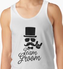 Funny Vintage Team Groom Bachelor Party Wedding Marriage Stag Do Gift Tank Top