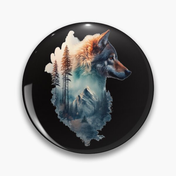 Item preview, Wolf Artistic Double Exposure Animal Motif Wolf Motif designed and sold by Zerberus71.