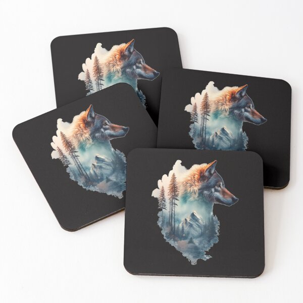 Item preview, Wolf Artistic Double Exposure Animal Motif Wolf Motif designed and sold by Zerberus71.