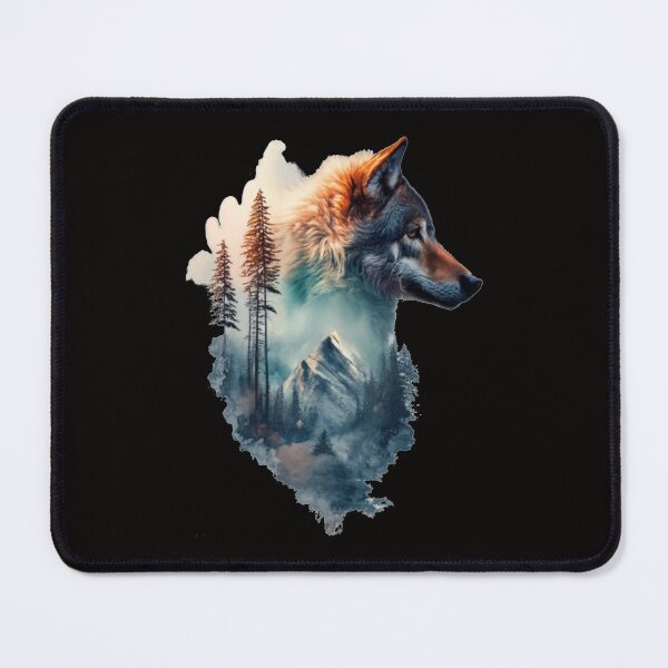 Item preview, Wolf Artistic Double Exposure Animal Motif Wolf Motif designed and sold by Zerberus71.