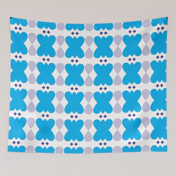 Item preview, A pattern of blue and purple shapes designed and sold by johndesign88.