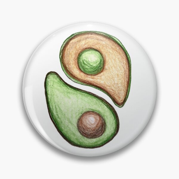 Item preview, avocado yin yang designed and sold by NitArtCafe.