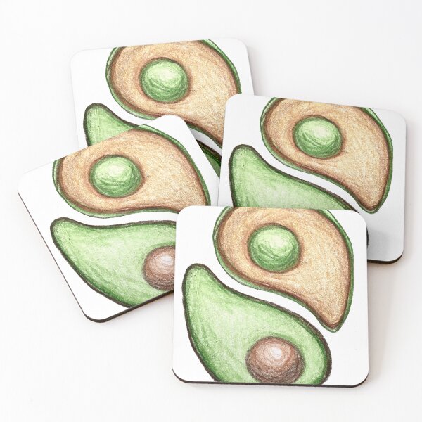 Item preview, avocado yin yang designed and sold by NitArtCafe.