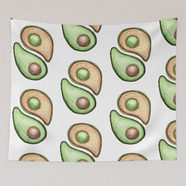 Item preview, avocado yin yang designed and sold by NitArtCafe.