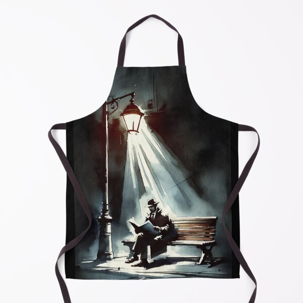 Item preview, Noir Vintage Watercolor Detective Reads the Newspaper designed and sold by RESToRAPTOR.
