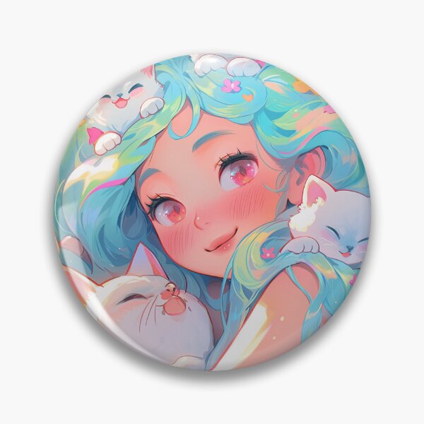 Item preview, Pastel Neko Joy Anime Girl designed and sold by bubblegoth.