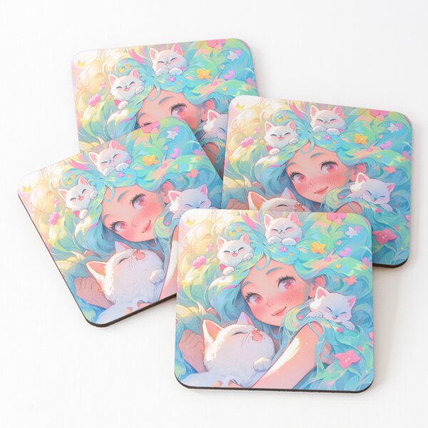 Item preview, Pastel Neko Joy Anime Girl designed and sold by bubblegoth.