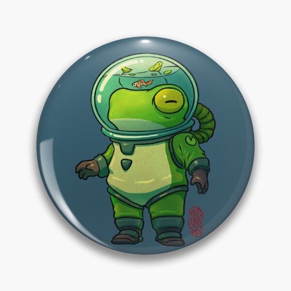Item preview, deep diver frog asian artwork designed and sold by DingHuArt.