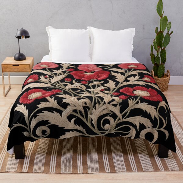 Item preview, Art Nouveau Floral Pattern Collection #1 - Red Bleeding Heart Flowers #58 designed and sold by elektronen.