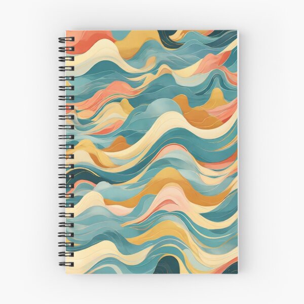 Item preview, Wave Pattern -  Blue Yellow White Retro Wave ; Curved Line designed and sold by PatternInArt.