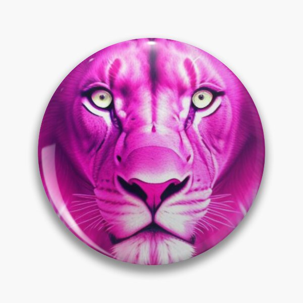 Artikelvorschau, Vibrant Pink Neon Lion - Electrifying Glow Art on Redbubble entworfen und verkauft von craftyblinders9.