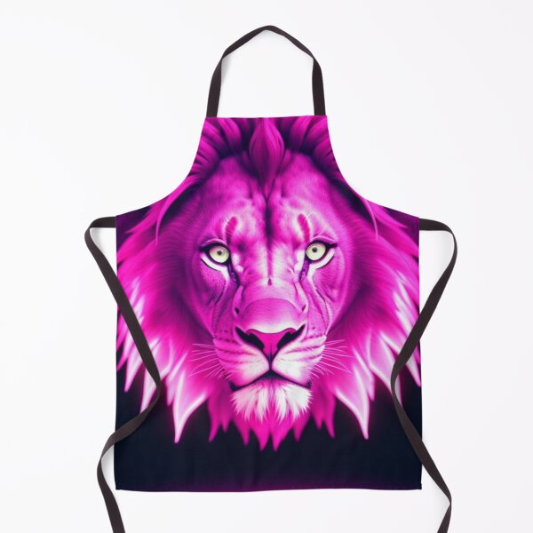 Aperçu de l'œuvre Vibrant Pink Neon Lion - Electrifying Glow Art on Redbubble créée et vendue par craftyblinders9.
