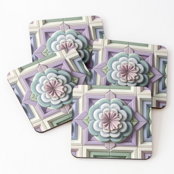 Item preview, Futuristic Geometric In Lilac, Sage Mint, Frog, Artwork designed and sold by mymagicstoreus.