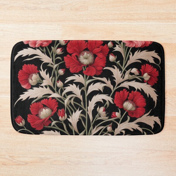 Item preview, Art Nouveau Floral Pattern Collection #1 - Red Bleeding Heart Flowers #59 designed and sold by elektronen.