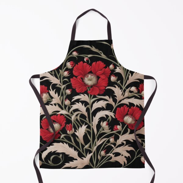 Item preview, Art Nouveau Floral Pattern Collection #1 - Red Bleeding Heart Flowers #59 designed and sold by elektronen.