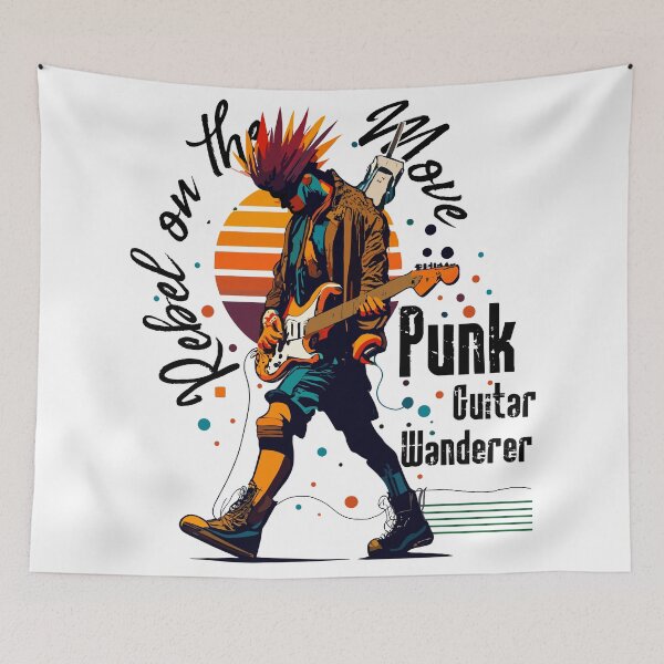 Item preview, Rebel on the Move: Punk Guitar Wanderer designed and sold by Concept-Hub.