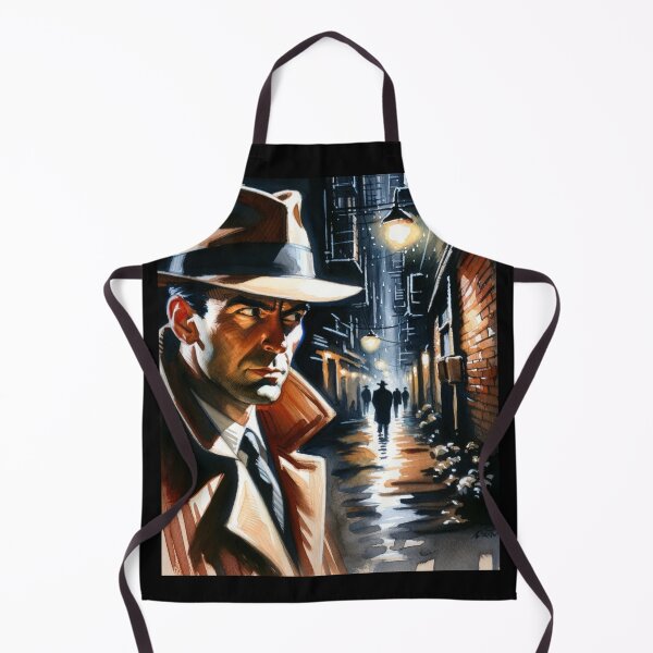 Item preview, Noir Vintage Watercolor Detective Tracks Down a Criminal designed and sold by RESToRAPTOR.