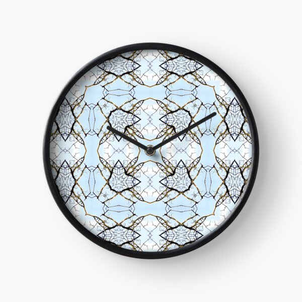 Blue Lichen Lace Clock