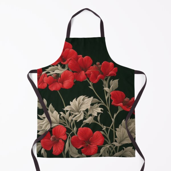 Item preview, Art Nouveau Floral Pattern Collection #1 - Red Bleeding Heart Flowers #60 designed and sold by elektronen.