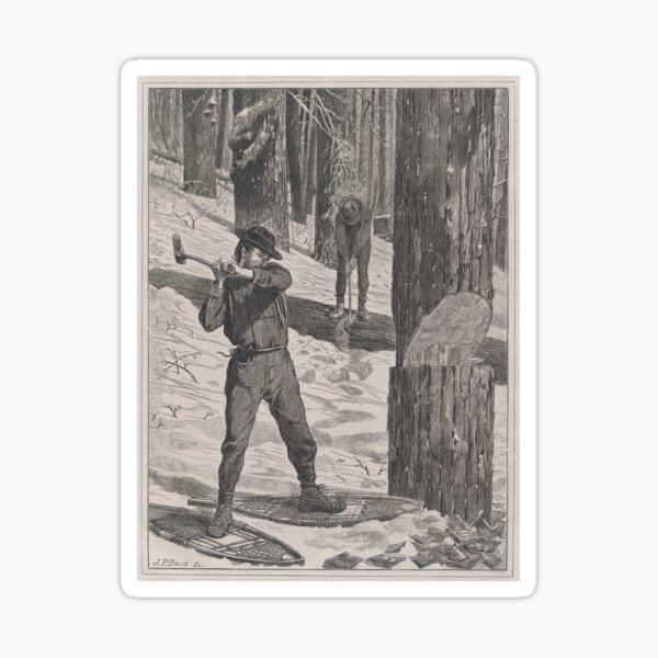 Item preview, Vintage Illustration of a Lumberjack (1871) designed and sold by BravuraMedia.
