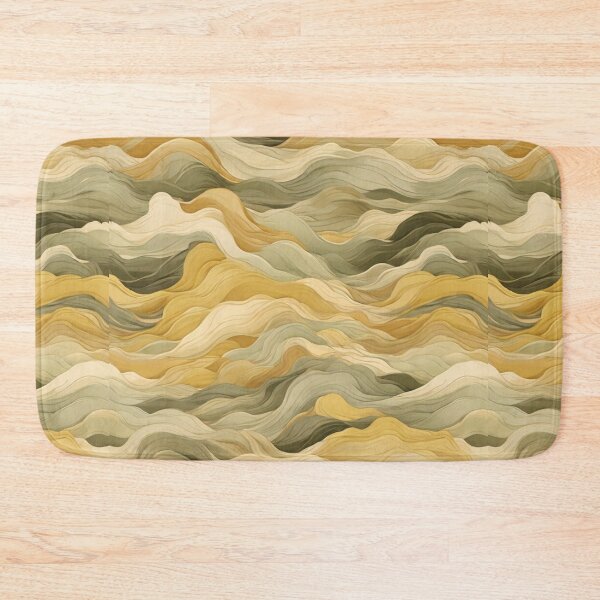 Item preview, Wave Pattern -  Green Yellow Retro Wave ; Curved Line designed and sold by PatternInArt.