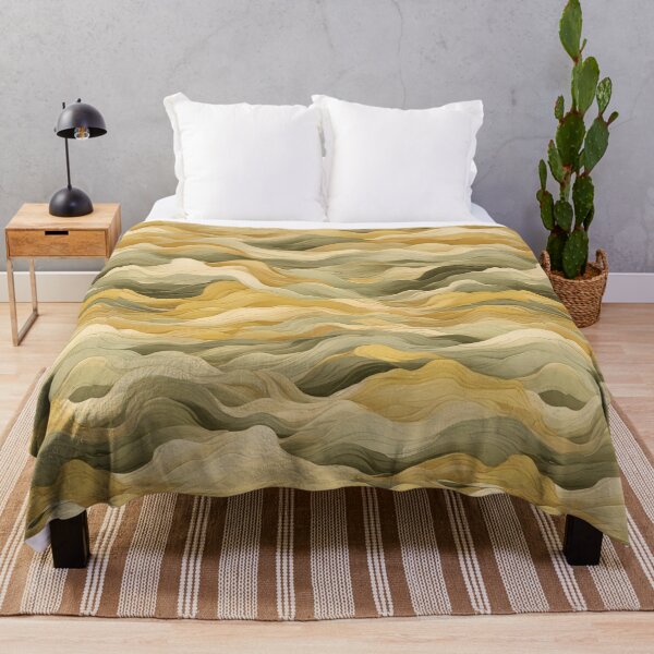 Item preview, Wave Pattern - Green Yellow Retro Wave ; Curved Line designed and sold by PatternInArt.