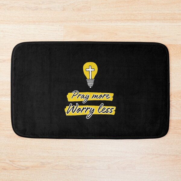 Item preview, Pray more worry less - Bible quote designed and sold by vinxChosen.