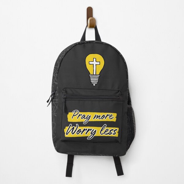 Item preview, Pray more worry less - Bible quote designed and sold by vinxChosen.