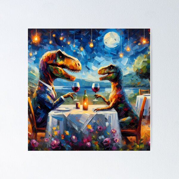 Item preview, T-Rex Romantic Date designed and sold by TrexAmbassador.