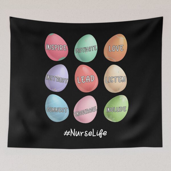 Item preview, Inspire Love Lead Nurse Life Christians Eggs Funny Easter designed and sold by MobyStickers.