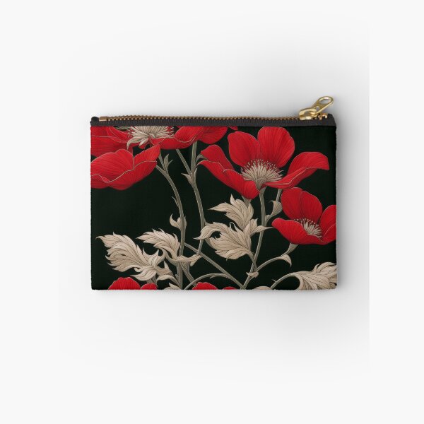 Item preview, Art Nouveau Floral Pattern Collection #1 - Red Bleeding Heart Flowers #61 designed and sold by elektronen.