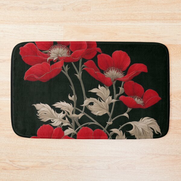 Item preview, Art Nouveau Floral Pattern Collection #1 - Red Bleeding Heart Flowers #61 designed and sold by elektronen.