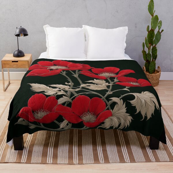 Item preview, Art Nouveau Floral Pattern Collection #1 - Red Bleeding Heart Flowers #61 designed and sold by elektronen.