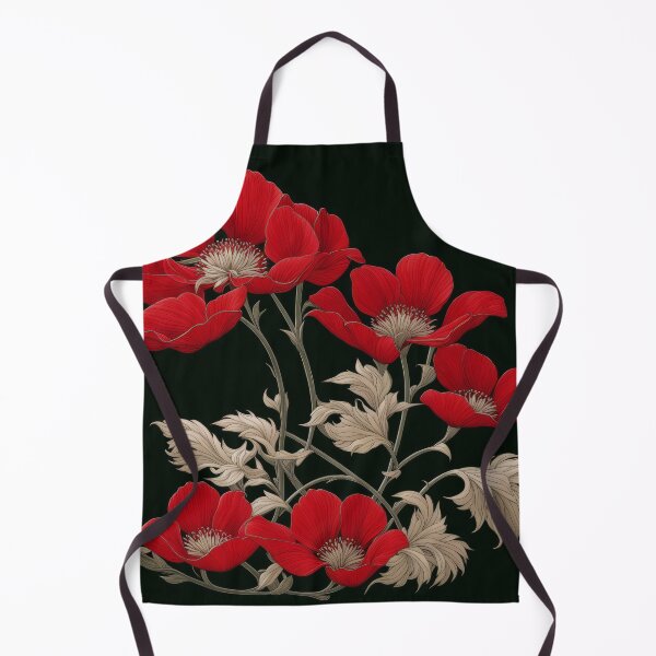 Item preview, Art Nouveau Floral Pattern Collection #1 - Red Bleeding Heart Flowers #61 designed and sold by elektronen.