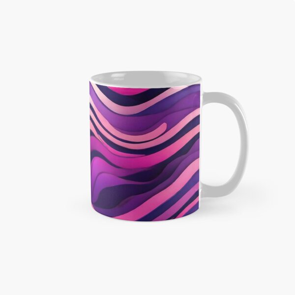 Item preview,  Wave Pattern -  Violet and Purple Retro Wave ; Curved Line designed and sold by PatternInArt.
