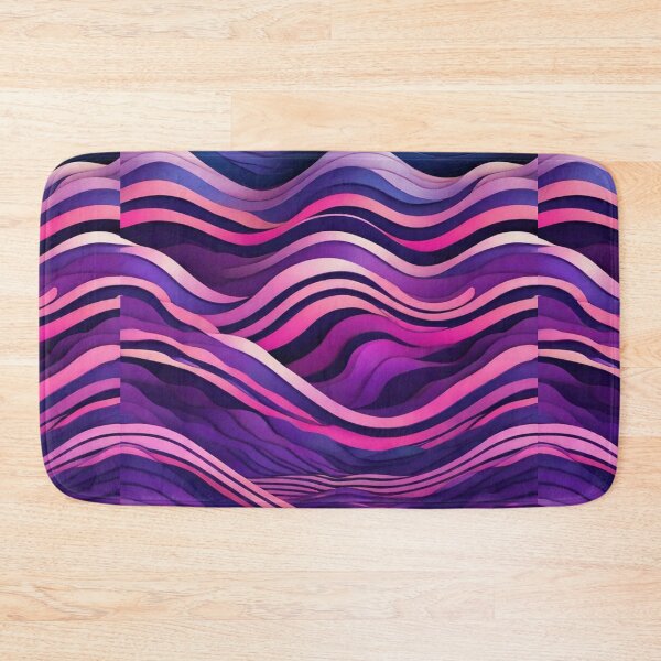 Item preview,  Wave Pattern -  Violet and Purple Retro Wave ; Curved Line designed and sold by PatternInArt.