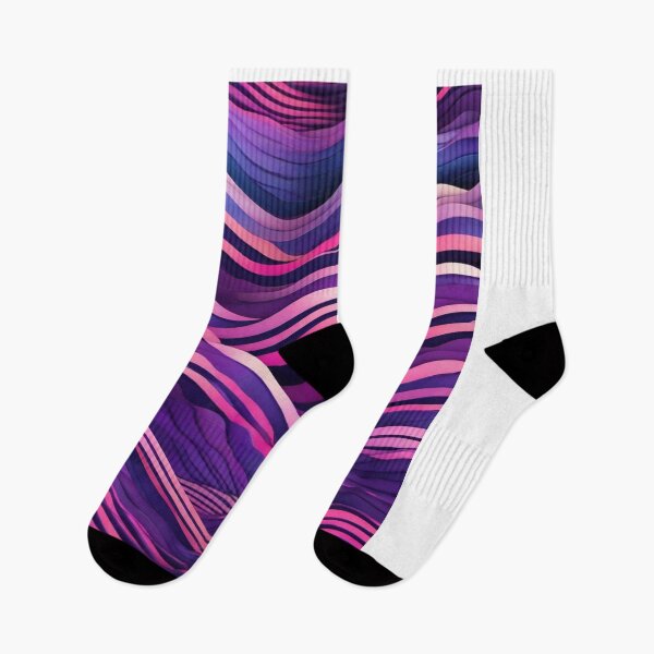 Item preview,  Wave Pattern -  Violet and Purple Retro Wave ; Curved Line designed and sold by PatternInArt.