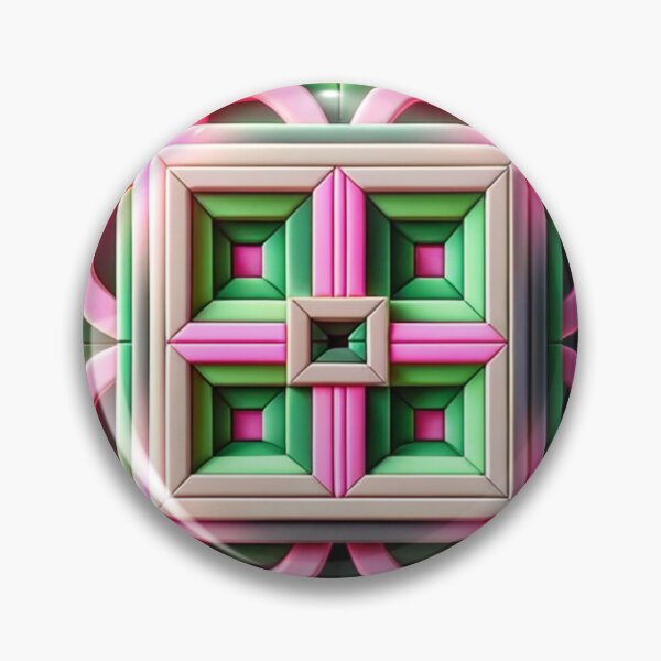 Item preview,   Futuristic Geometric In Neon Green, Green Blush Pink And Pink Artwork designed and sold by mymagicstoreus.
