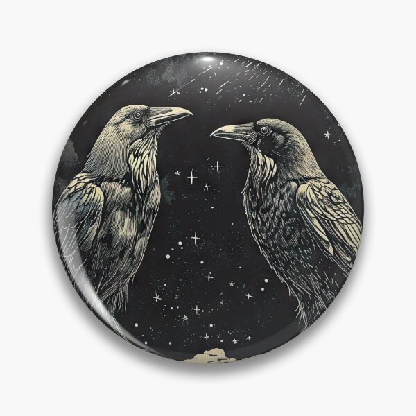 Item preview, Huginn and Muninn designed and sold by OccultDreams.