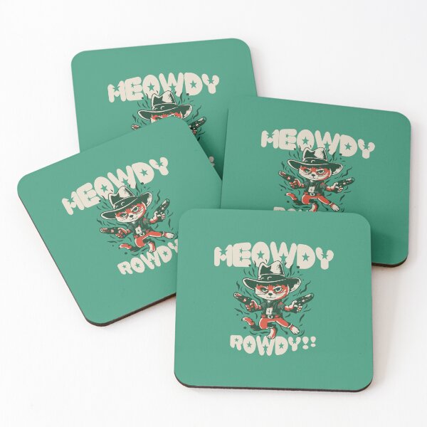 Item preview, Meowdy Rowdy Killer Sheriff Cat | Wild Cats with guns | retro western cat cowboy graphic tee | designed and sold by themichetti.