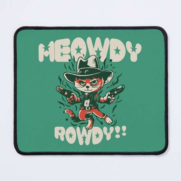 Item preview, Meowdy Rowdy Killer Sheriff Cat | Wild Cats with guns | retro western cat cowboy graphic tee | designed and sold by themichetti.