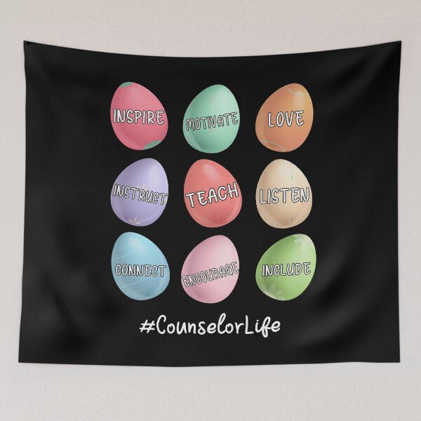 Item preview, Inspire Love Teach Counselor Life Eggs Christians Easter designed and sold by MobyStickers.